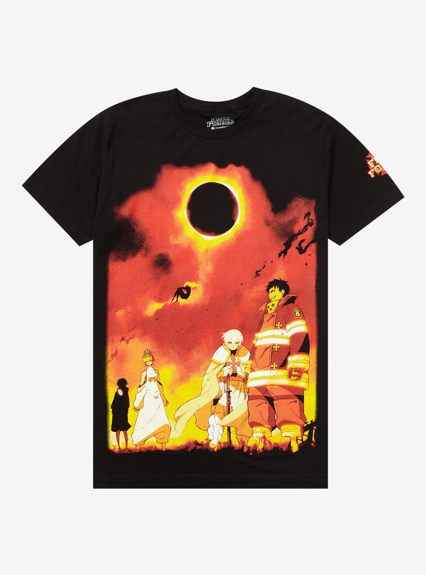 Fire Force Eclipse Poster T-Shirt, BLACK, hi-res