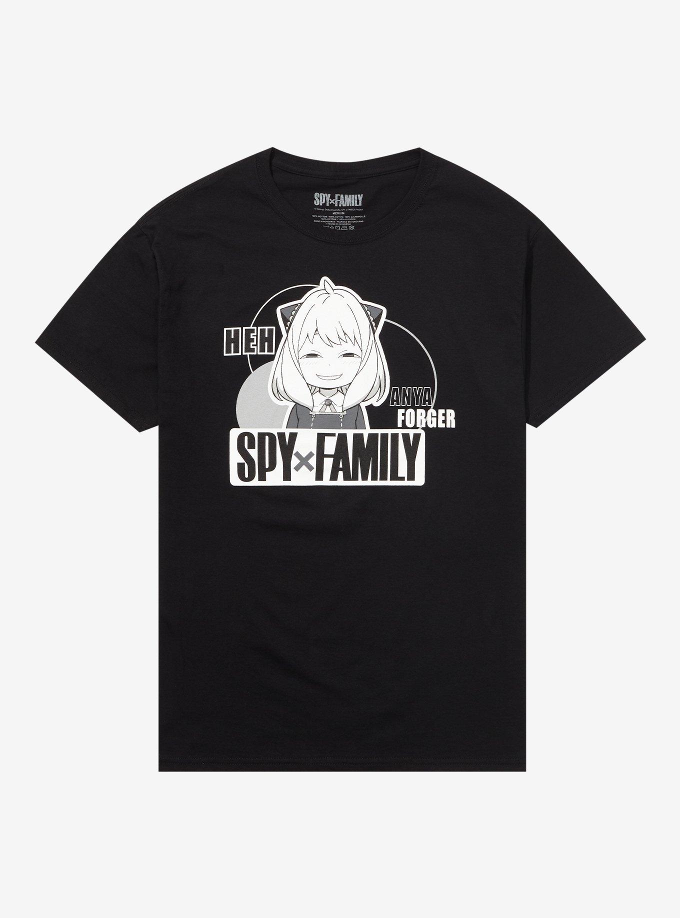 Spy X Family Anya Heh Black & White T-Shirt, BLACK, hi-res