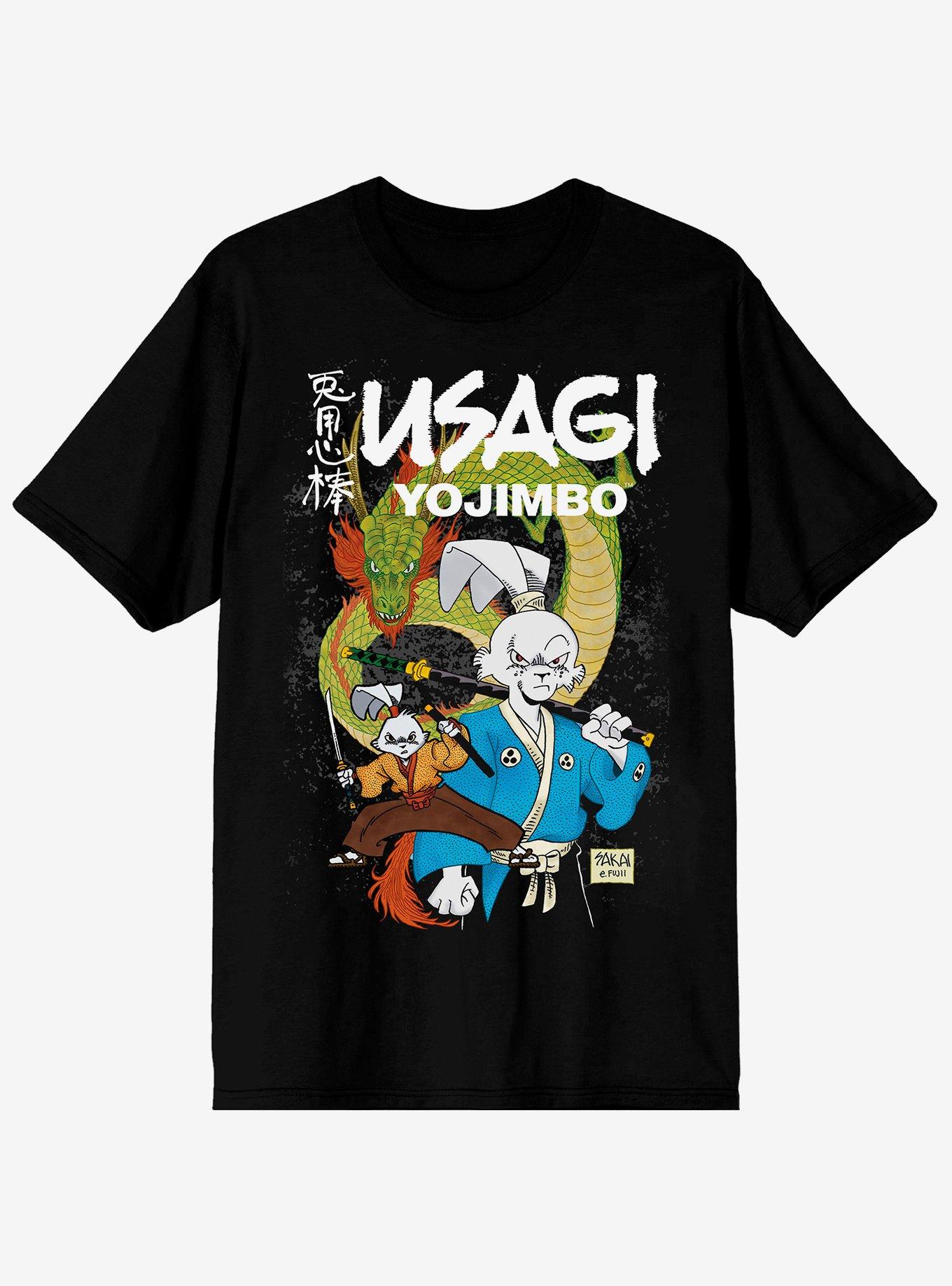 Usagi Yojimbo Dragon Group T-Shirt, BLACK, hi-res