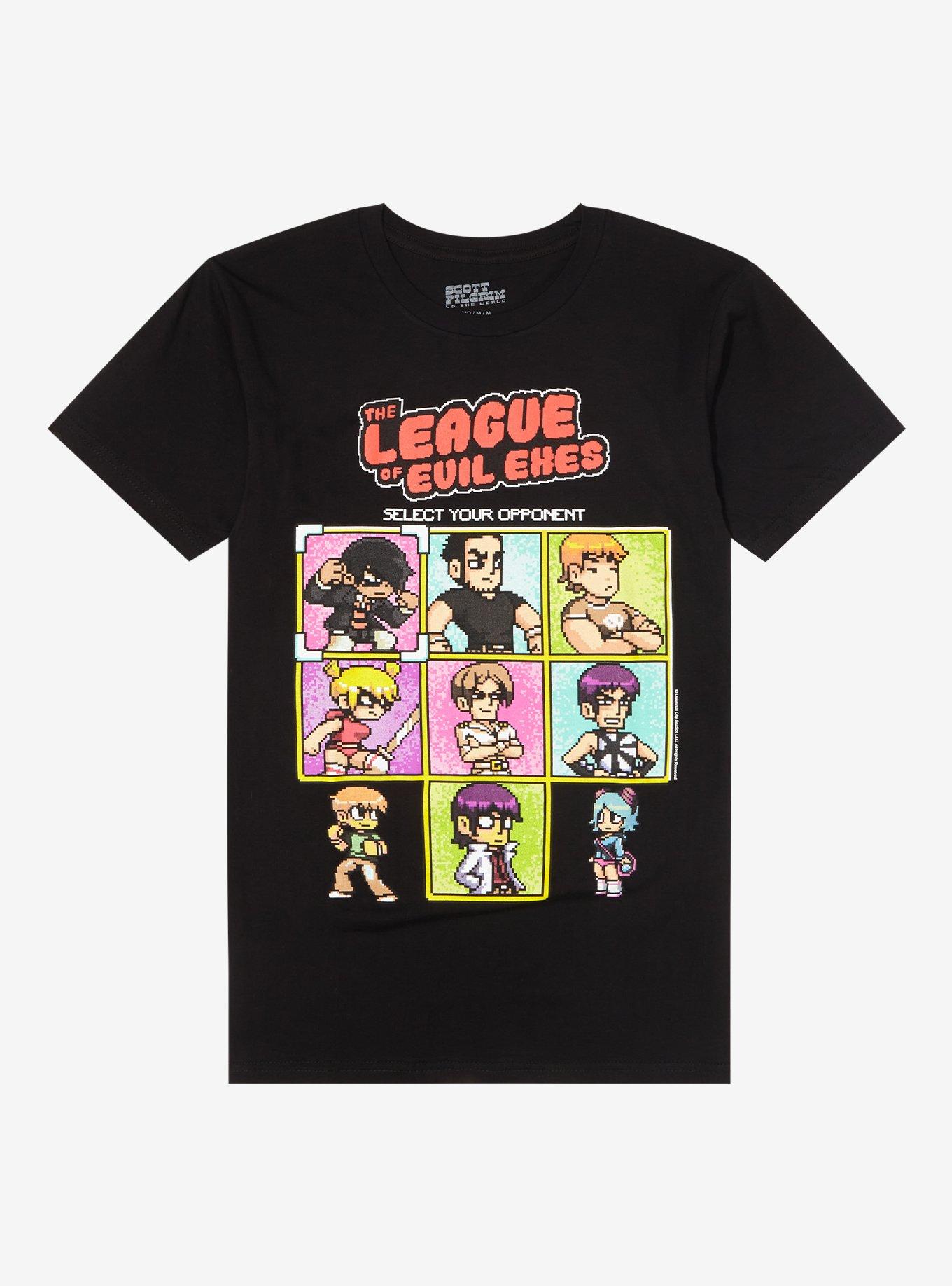 Scott Pilgrim Vs. The World The League Of Evil Exes T-Shirt, BLACK, hi-res