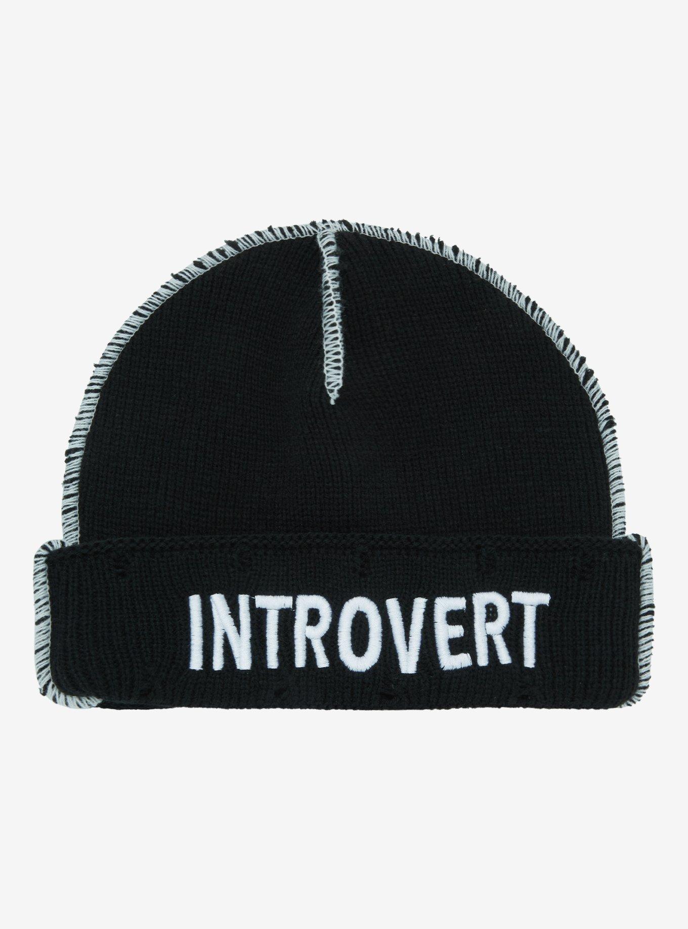 Introvert Contrast Stitch Beanie, , hi-res