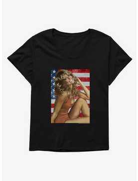 Farrah Fawcett American Flag Girls T-Shirt Plus Size, , hi-res