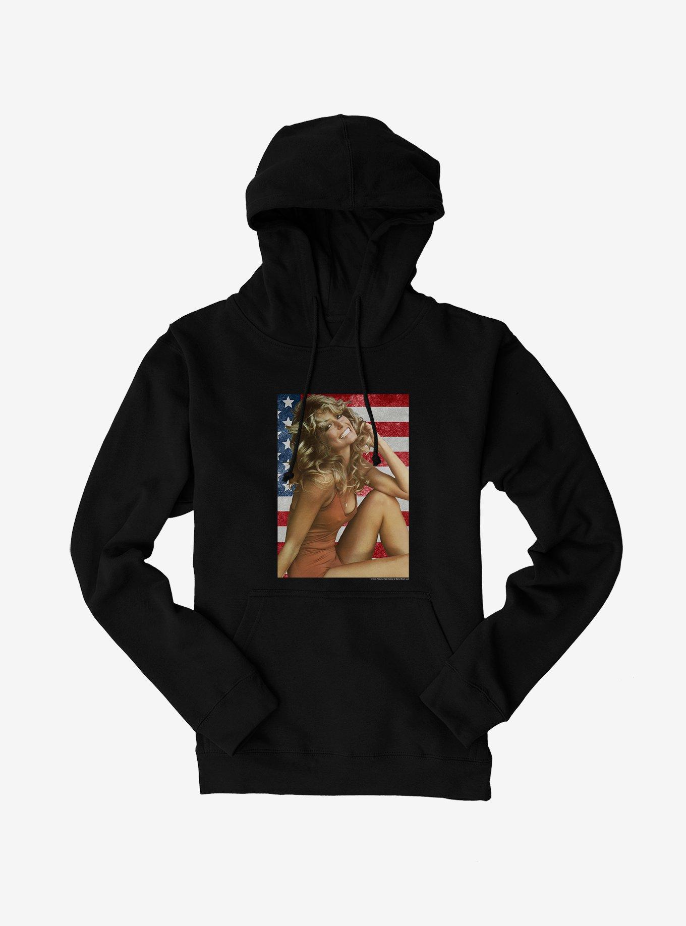 Farrah Fawcett American Flag Hoodie, , hi-res