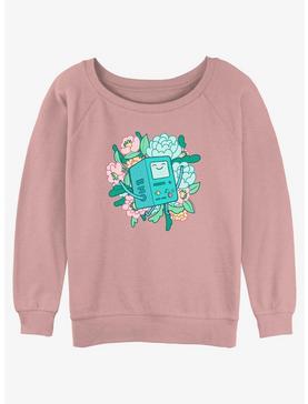 Adventure Time BMO Flowers Womens Slouchy Sweatshirt, , hi-res