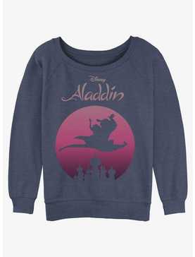 Disney Aladdin Flying High Silhouette Womens Slouchy Sweatshirt, , hi-res