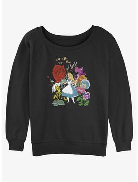 Disney Alice in Wonderland Flower Afternoon Womens Slouchy Sweatshirt, , hi-res