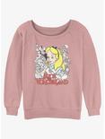 Disney Alice in Wonderland Group Womens Slouchy Sweatshirt, DESERTPNK, hi-res