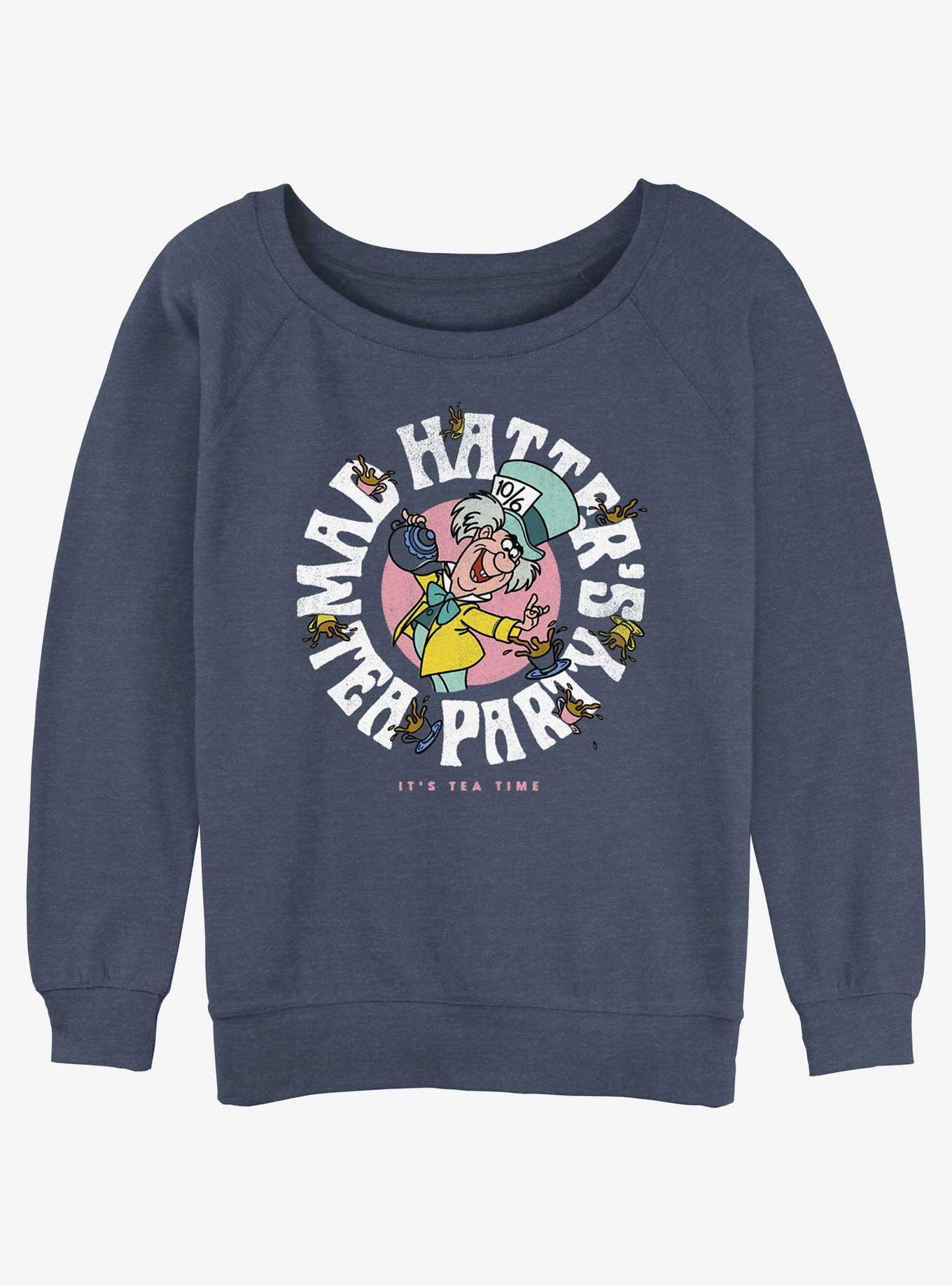 Disney Alice in Wonderland Mad Hatter's Tea Party Womens Slouchy Sweatshirt, , hi-res