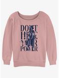 Disney Frozen 2 Don't Hide Your Power Womens Slouchy Sweatshirt, DESERTPNK, hi-res