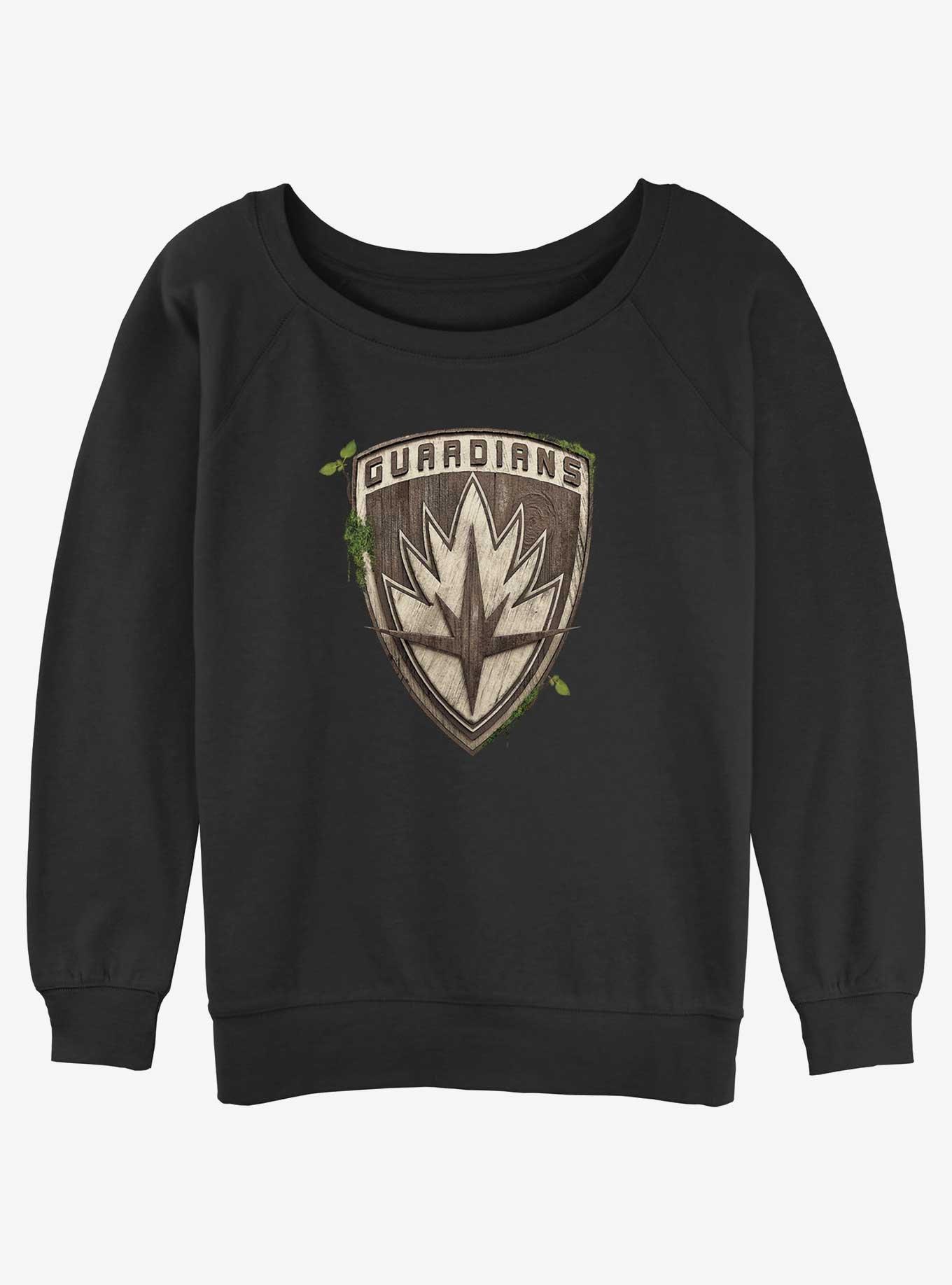 Marvel Guardians of the Galaxy Badge Womens Slouchy Sweatshirt, BLACK, hi-res