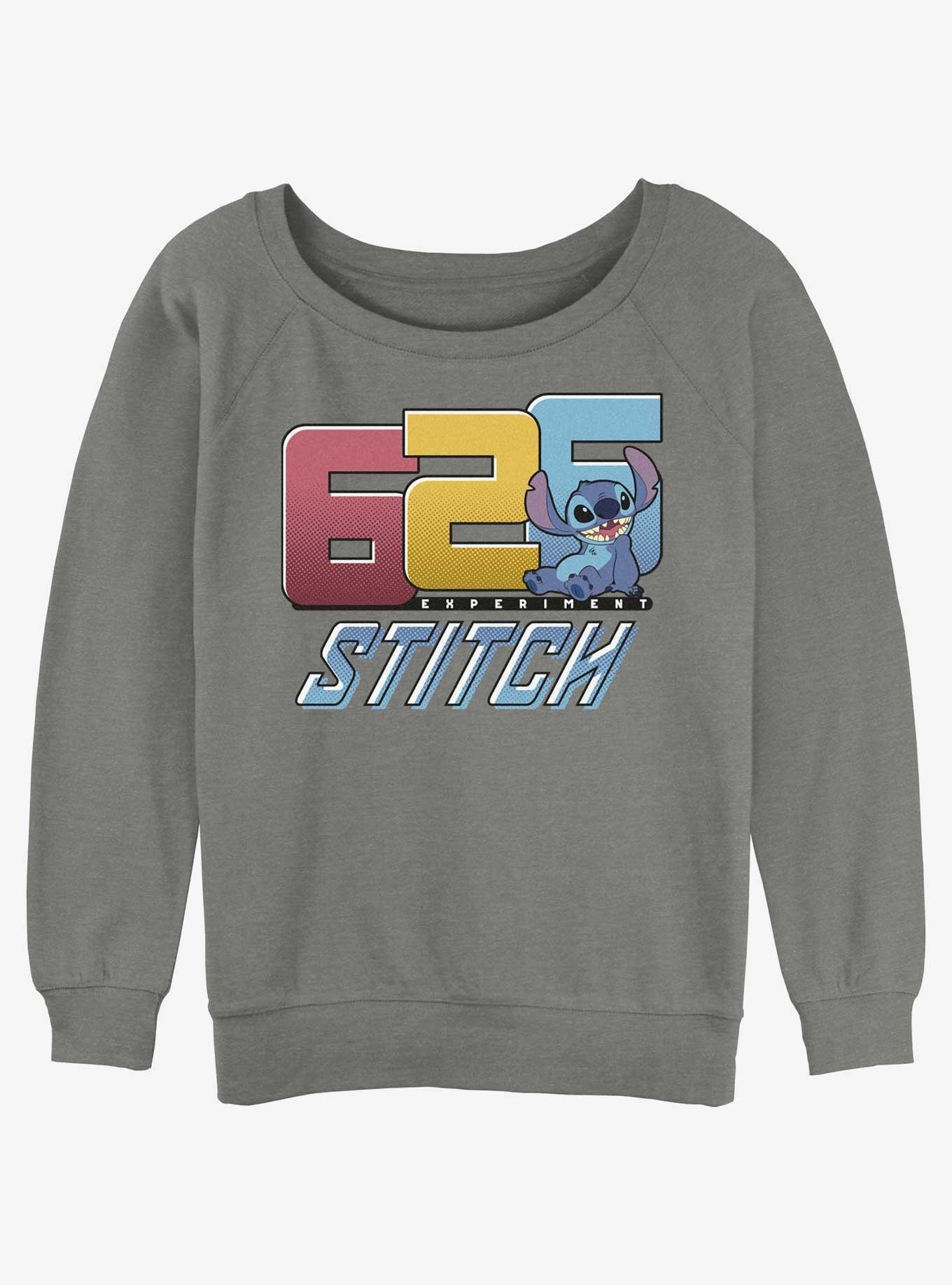 Disney Lilo & Stitch Experiment 626 Womens Slouchy Sweatshirt, GRAY HTR, hi-res