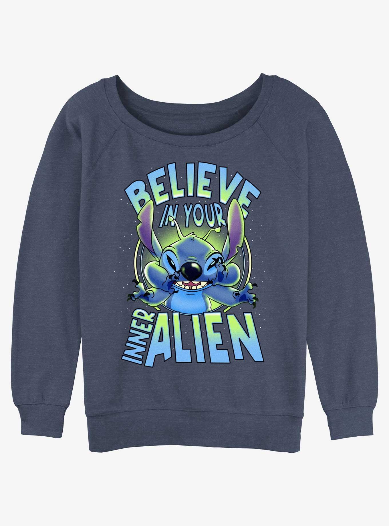 Disney Lilo & Stitch Inner Alien Womens Slouchy Sweatshirt, , hi-res