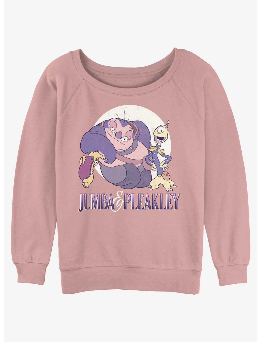 Disney Lilo & Stitch Jumba & Pleakley Womens Slouchy Sweatshirt, DESERTPNK, hi-res