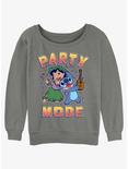 Disney Lilo & Stitch Party Mode Womens Slouchy Sweatshirt, GRAY HTR, hi-res