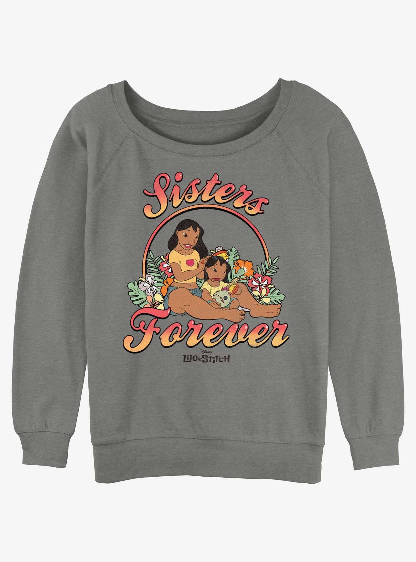 Disney Lilo & Stitch Sisters Forever Womens Slouchy Sweatshirt, , hi-res