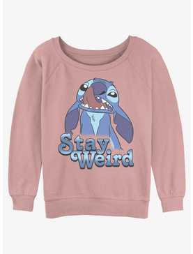 Disney Lilo & Stitch Stay Weird Womens Slouchy Sweatshirt, , hi-res