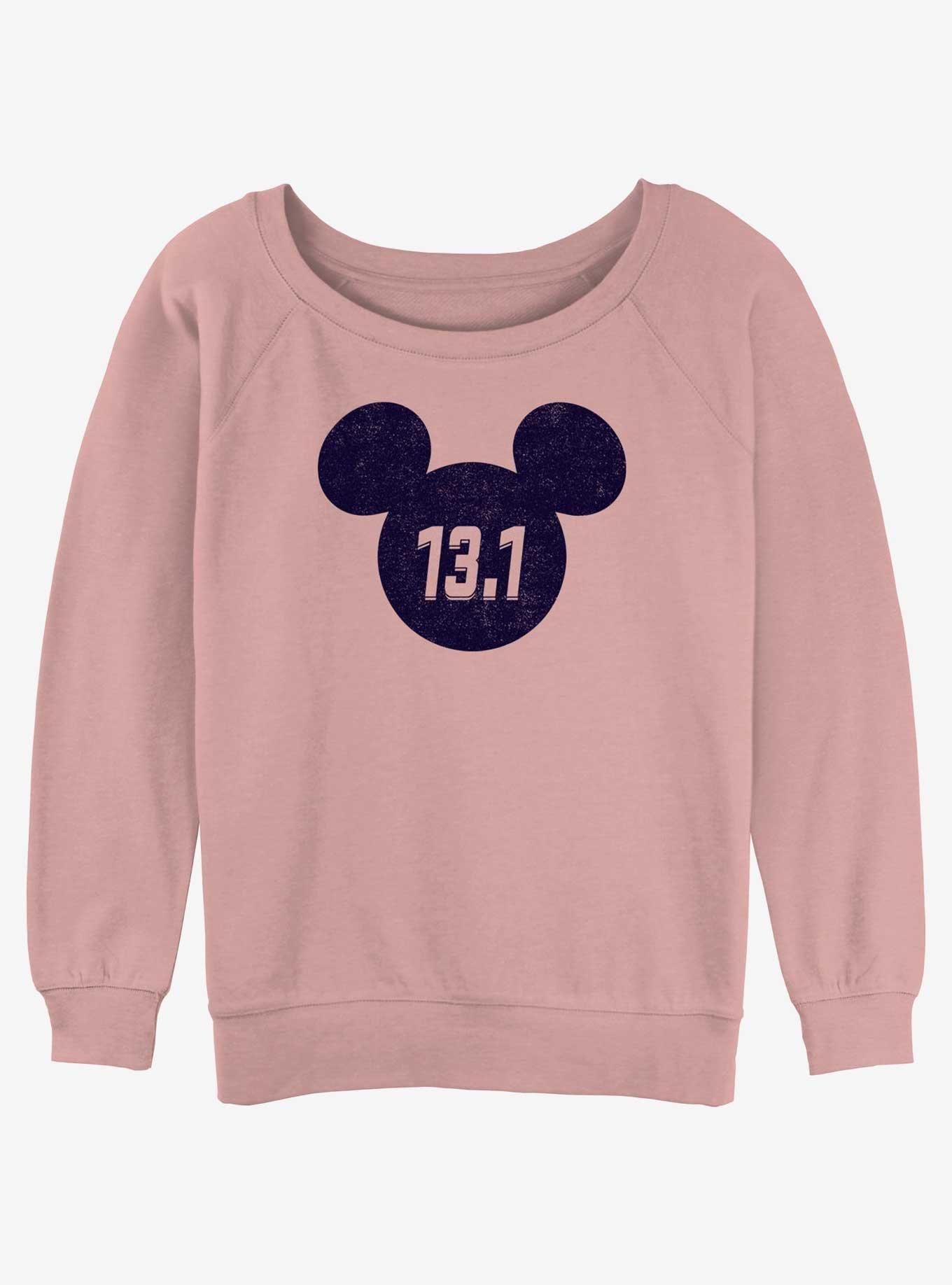 Disney Mickey Mouse Half Marathon 13.1 Ears Womens Slouchy Sweatshirt, DESERTPNK, hi-res