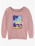 Disney Mickey Mouse Donald and Daisy Duck And Run Womens Slouchy Sweatshirt, DESERTPNK, hi-res
