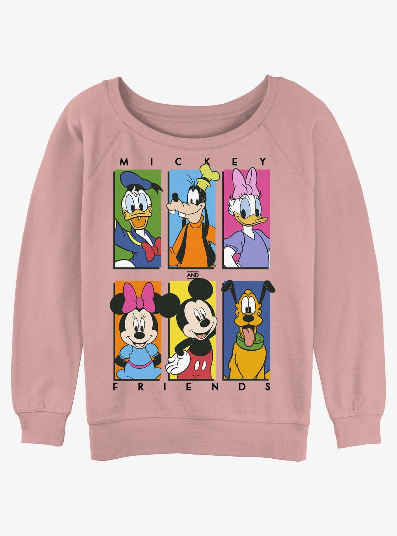 Disney Mickey Mouse Mickey and Friends Womens Slouchy Sweatshirt