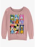 Disney Mickey Mouse Mickey and Friends Womens Slouchy Sweatshirt, DESERTPNK, hi-res