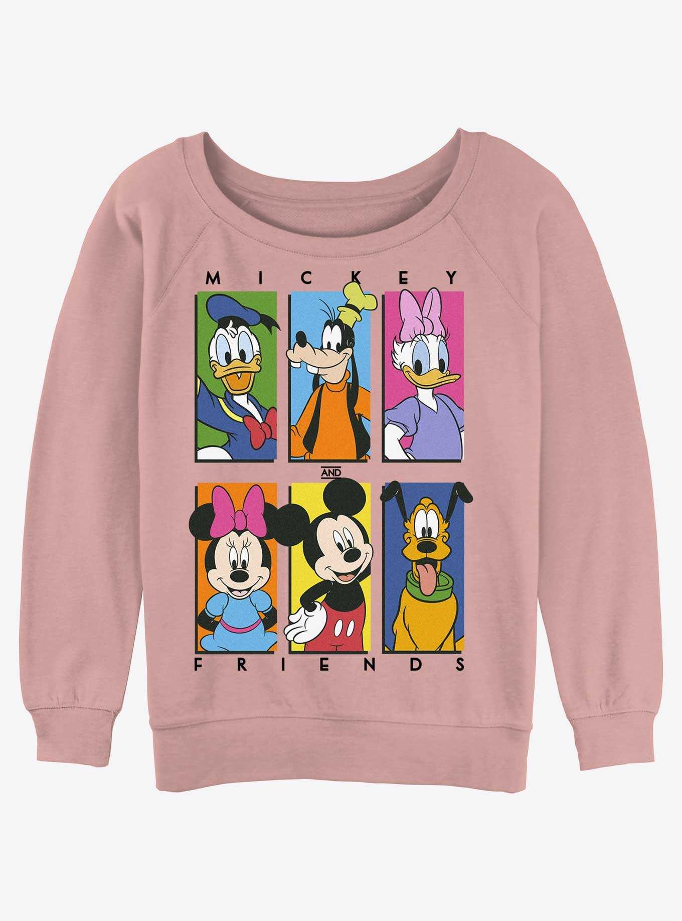 Disney Mickey Mouse Mickey and Friends Womens Slouchy Sweatshirt, , hi-res