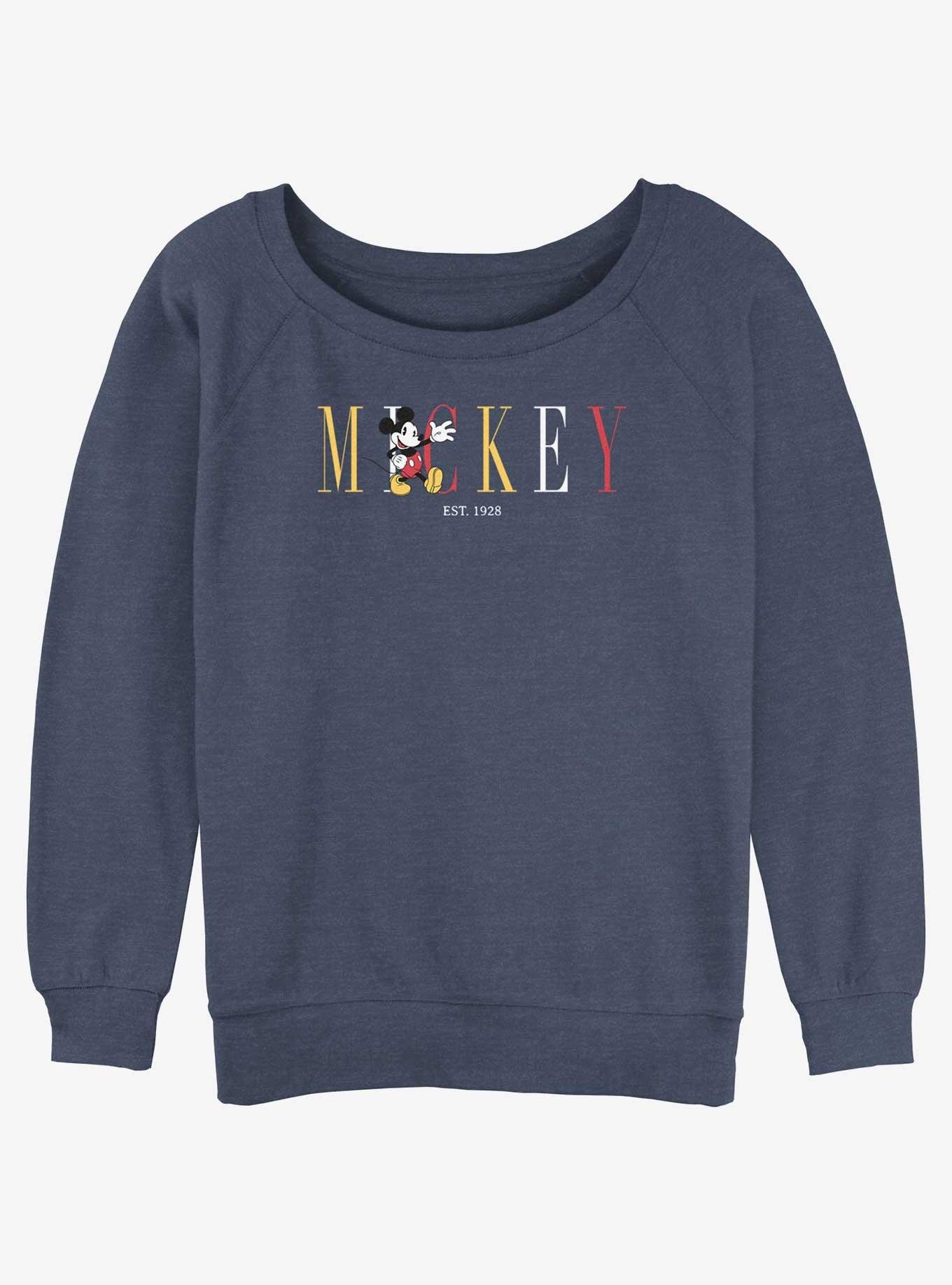 Disney Mickey Mouse Mouse Fashion Womens Slouchy Sweatshirt