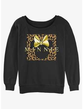 Disney Minnie Mouse Leopard Minnie Womens Slouchy Sweatshirt, , hi-res