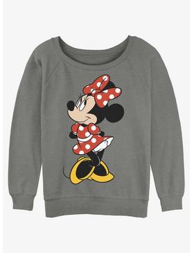 Plus Size Disney Minnie Mouse Polka Dot Minnie Womens Slouchy Sweatshirt, , hi-res
