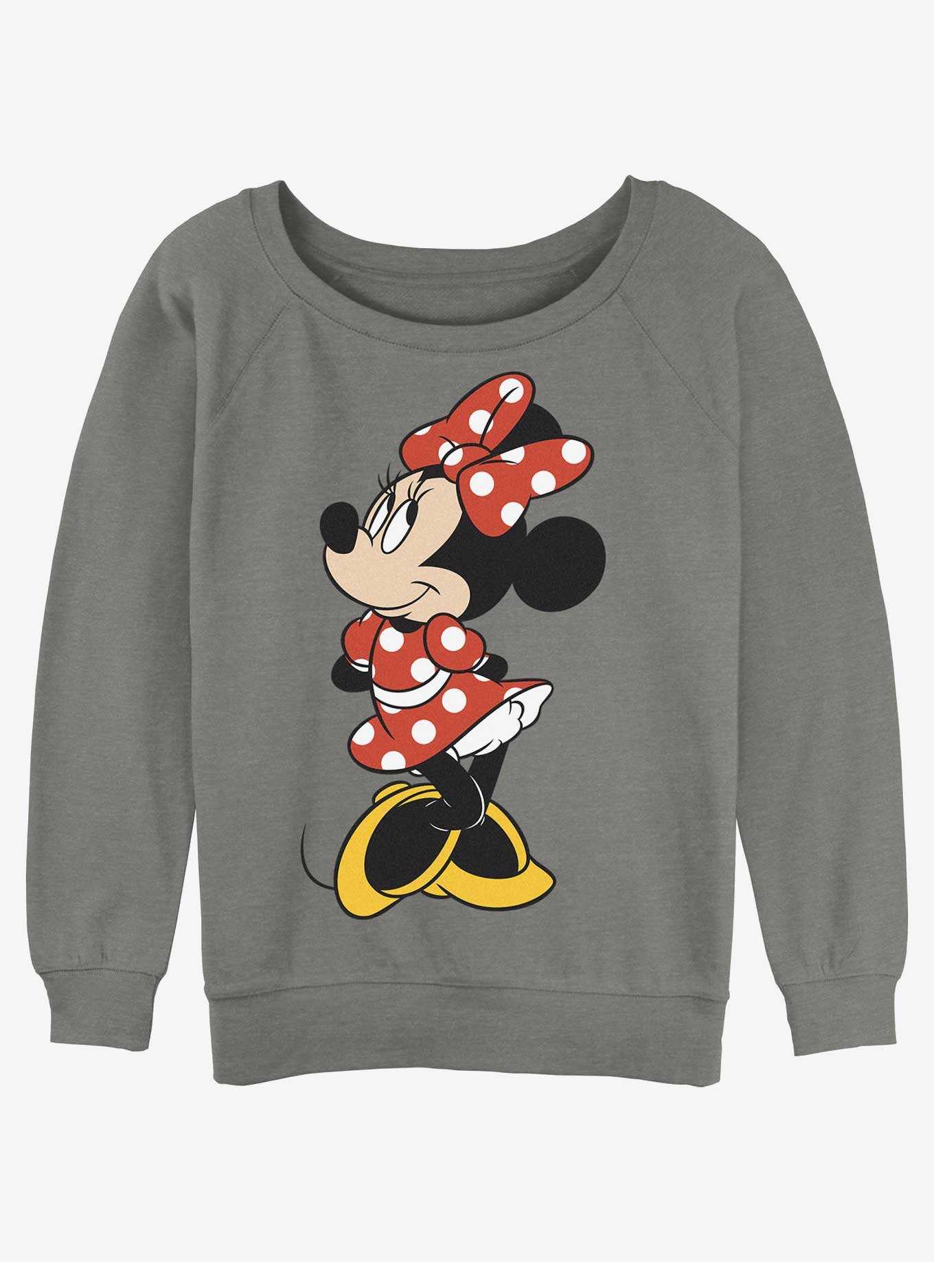 Disney Minnie Mouse Polka Dot Minnie Womens Slouchy Sweatshirt, , hi-res
