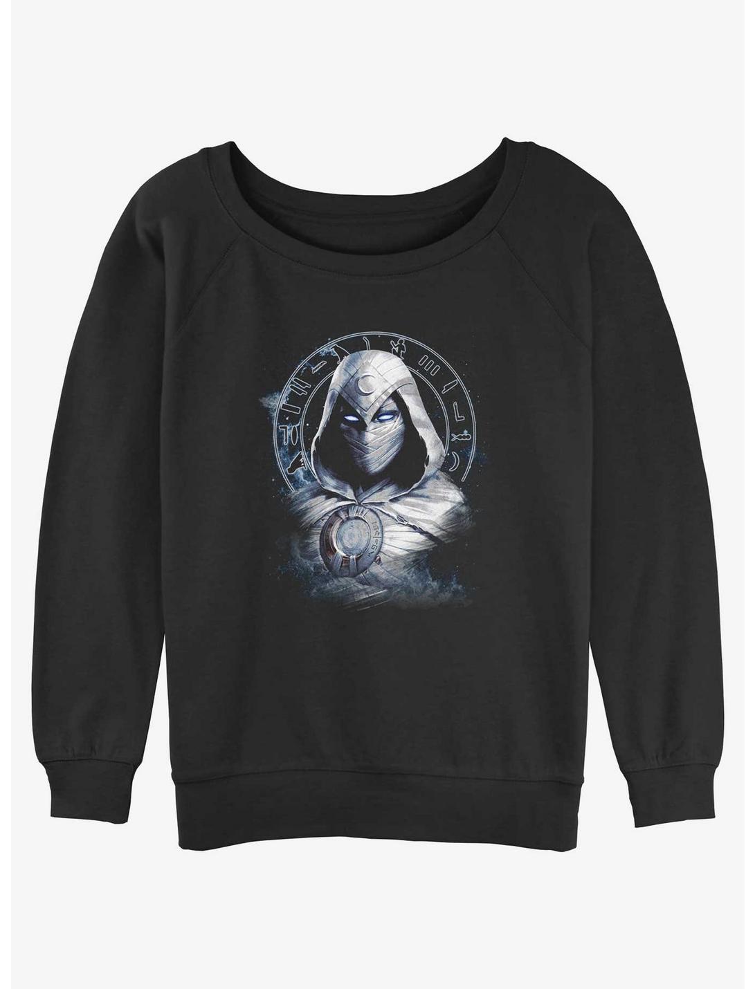 Marvel Moon Knight Galaxy Portrait Womens Slouchy Sweatshirt, BLACK, hi-res