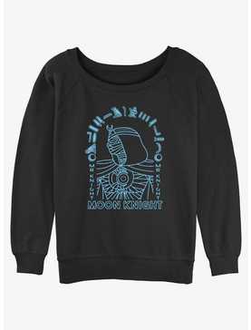Marvel Moon Knight Hieroglyphic Portrait Womens Slouchy Sweatshirt, , hi-res