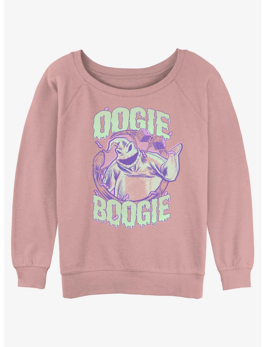 Disney The Nightmare Before Christmas Oogie Boogie Womens Slouchy Sweatshirt, DESERTPNK, hi-res