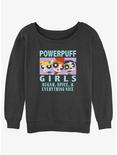 Cartoon Network The Powerpuff Girls Sugar and Spice Womens Slouchy Sweatshirt, CHAR HTR, hi-res