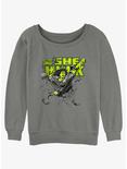 Marvel She-Hulk Savage Breakthrough Womens Slouchy Sweatshirt, GRAY HTR, hi-res