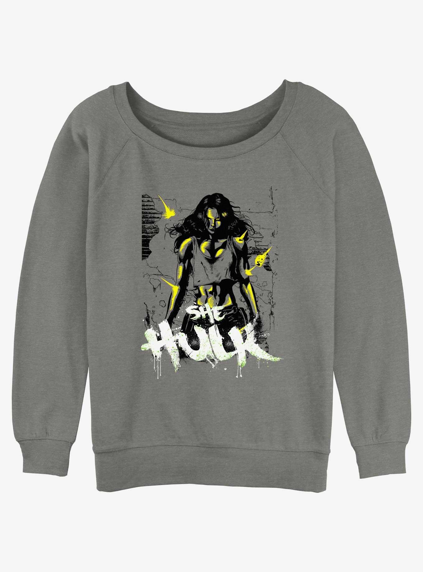 Marvel She-Hulk Invincible Fighter Womens Slouchy Sweatshirt, , hi-res