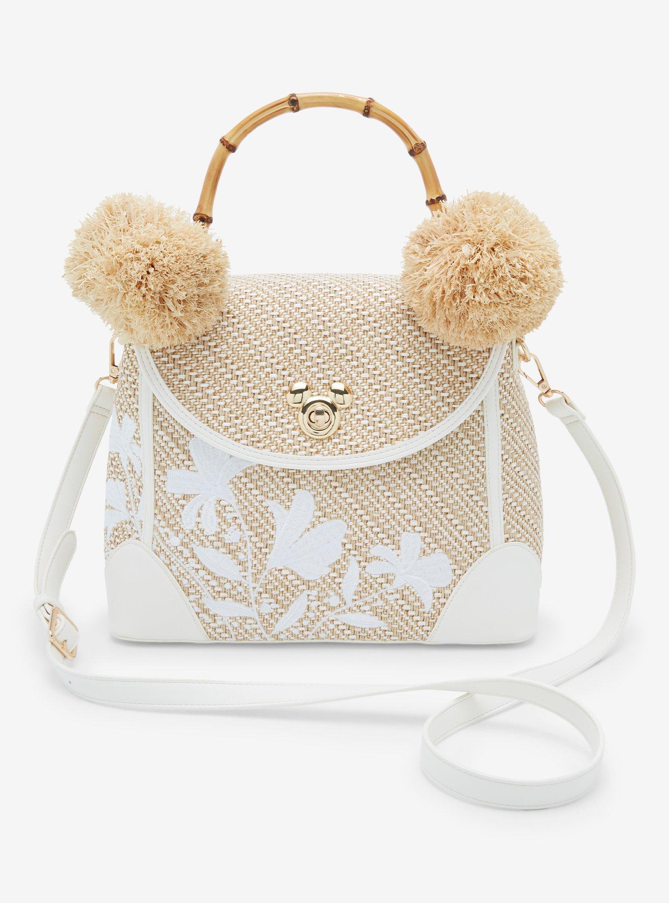 Our Universe Disney Mickey Mouse Floral Pom Pom Handbag - BoxLunch Exclusive, , hi-res