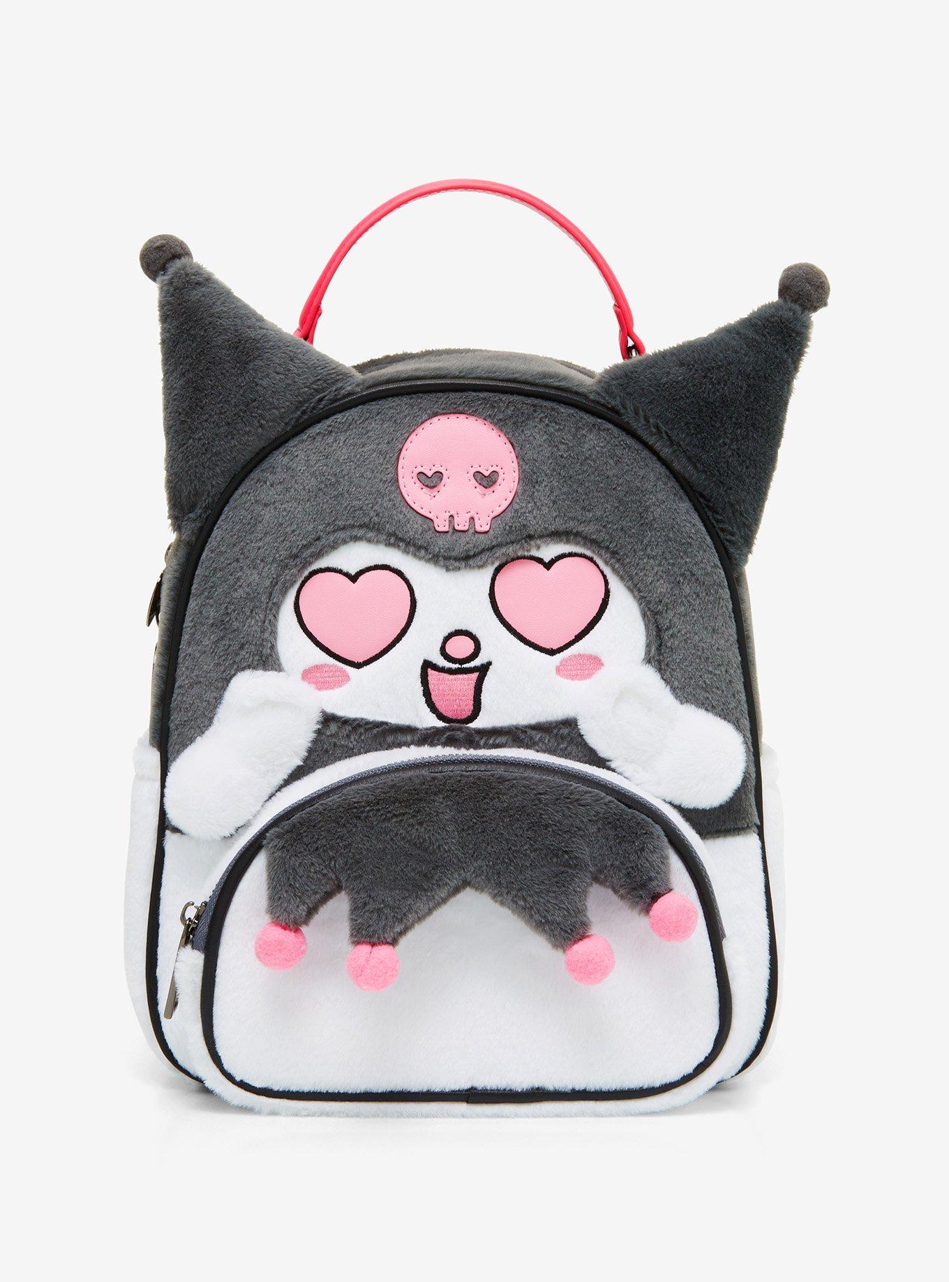 Pink Cartoon Cute Eyes Mini Backpack Cross Body Bag