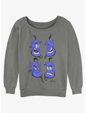 Disney Aladdin Genie Faces Womens Slouchy Sweatshirt, , hi-res