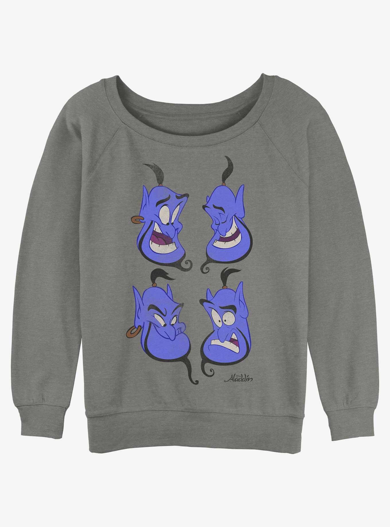 Disney Aladdin Genie Faces Womens Slouchy Sweatshirt, , hi-res