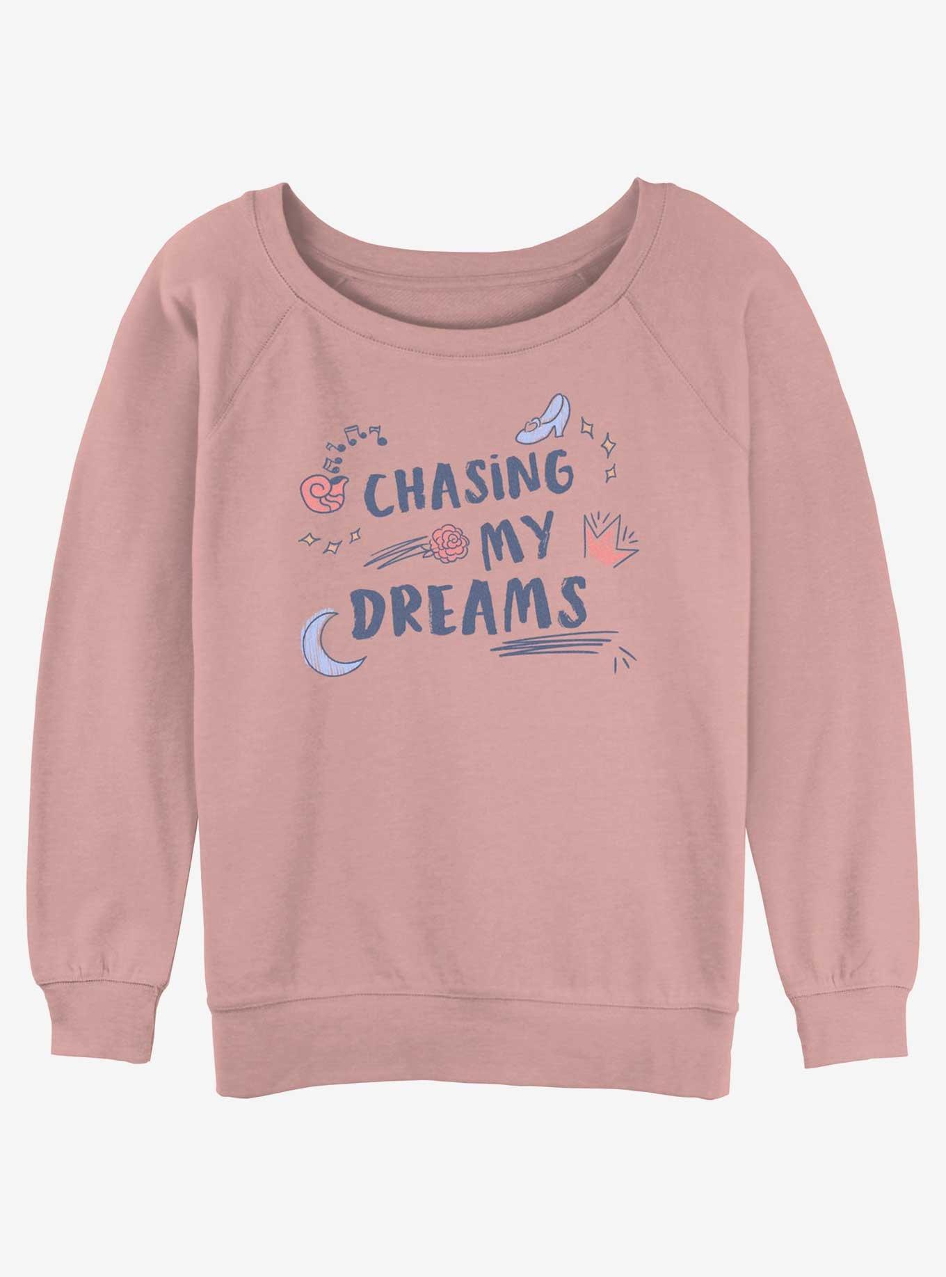 Disney Princesses Chasing My Dreams Womens Slouchy Sweatshirt, DESERTPNK, hi-res