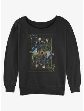 Marvel Eternals Sersi and Ikaris Card Womens Slouchy Sweatshirt, , hi-res
