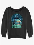 Star Wars The Mandalorian Best Father in the Galaxy Womens Slouchy Sweatshirt, BLACK, hi-res