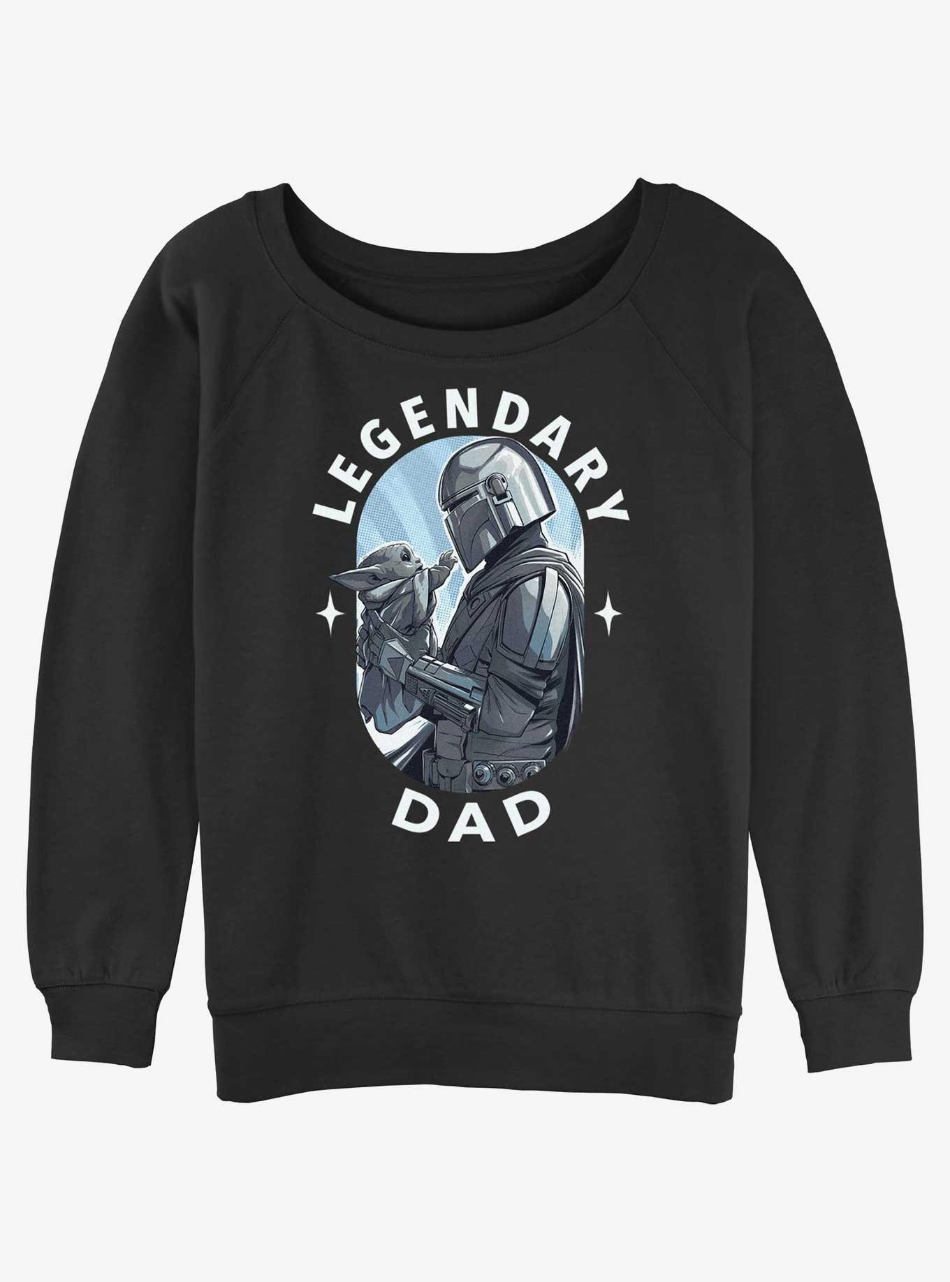 Star Wars The Mandalorian Legendary Dad Womens Slouchy Sweatshirt, , hi-res