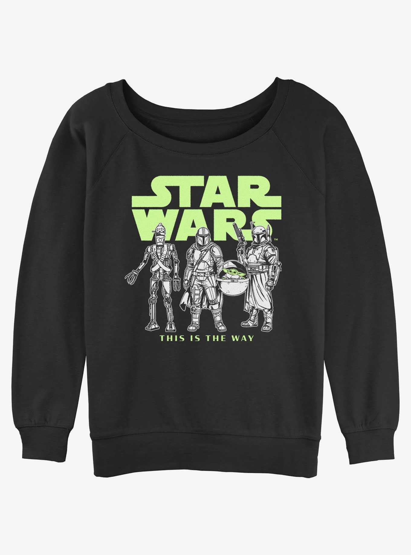 Star Wars The Mandalorian Logo Lineup Womens Slouchy Sweatshirt, , hi-res