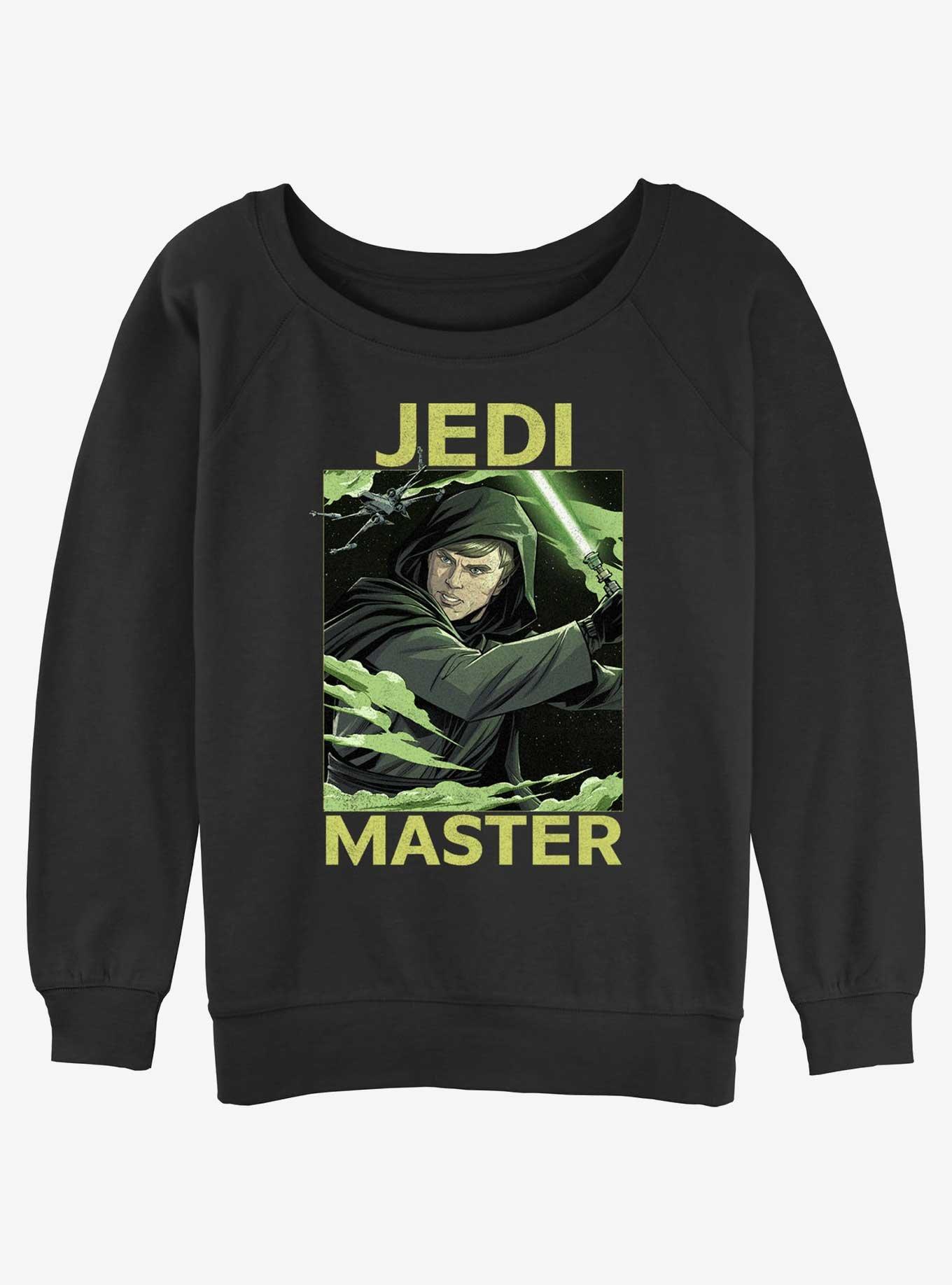 Star Wars The Mandalorian Jedi Master Luke Womens Slouchy Sweatshirt, , hi-res