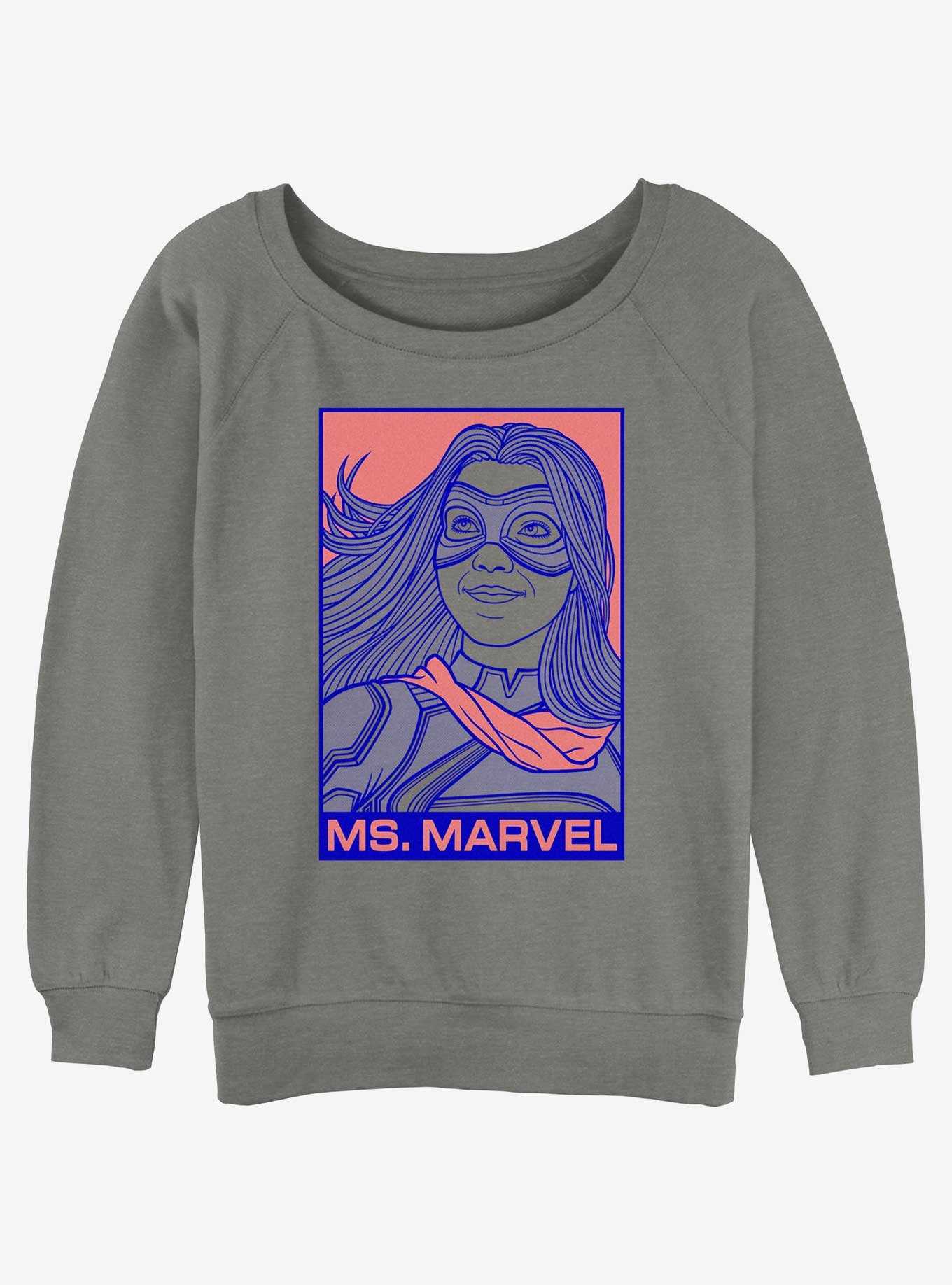 Marvel Ms. Marvel Pop Hero Womens Slouchy Sweatshirt, , hi-res