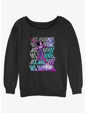 Marvel Ms. Marvel Wave Womens Slouchy Sweatshirt, , hi-res