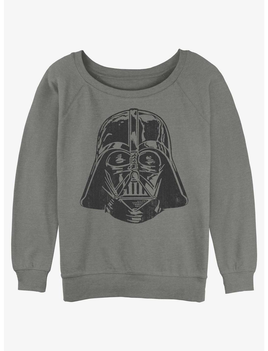 Star Wars Darth Vader Face Womens Slouchy Sweatshirt, GRAY HTR, hi-res