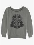 Star Wars Darth Vader Face Womens Slouchy Sweatshirt, GRAY HTR, hi-res