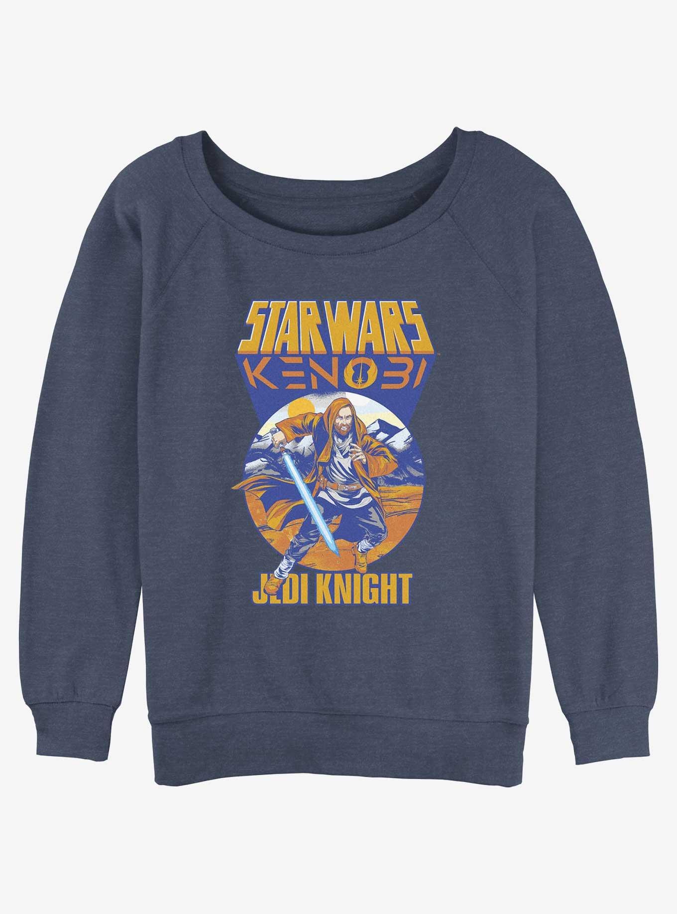 Star Wars Jedi Knight Kenobi Womens Slouchy Sweatshirt, BLUEHTR, hi-res